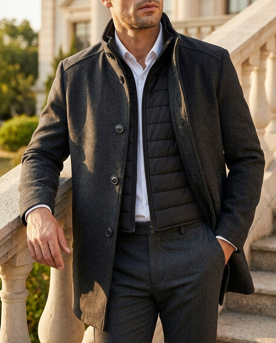 Cavendish Men's Wool Trench Coat