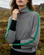 Everly Women's Herringbone Turtleneck Sweater