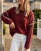 Everleigh Women's Whipstitch Trim Sweater
