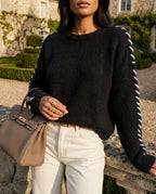 Everleigh Women's Whipstitch Trim Sweater