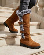 Everly Women's Fur Trim Buckle Boots