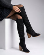 Charlotte Women's Block Heel Knee Boots