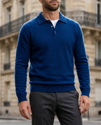 Sterling Men's Wool Button Polo Sweater
