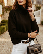 Hadley Women's Button Cuff Turtleneck Sweater