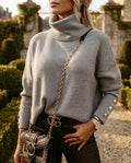 Hadley Women's Button Cuff Turtleneck Sweater