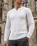 Weston Men's Waffle Knit V-Neck Shirt