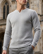 Weston Men's Waffle Knit V-Neck Shirt