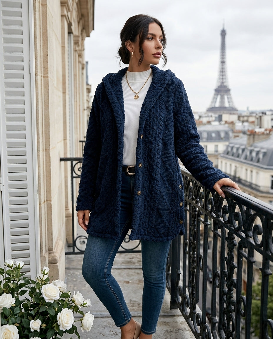 Blakely Women's Plush Hooded Cardigan