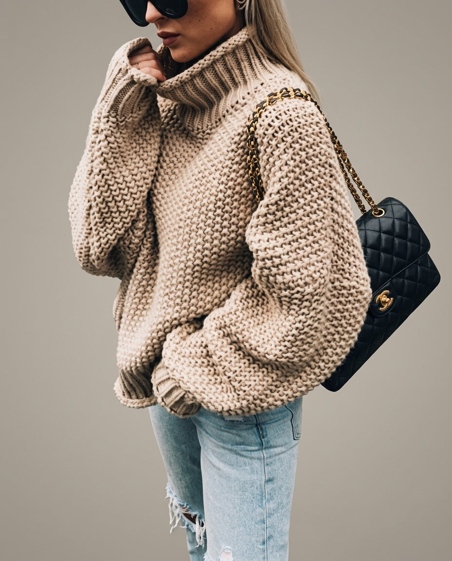 Charlotte Women's Oversized Turtleneck Sweater