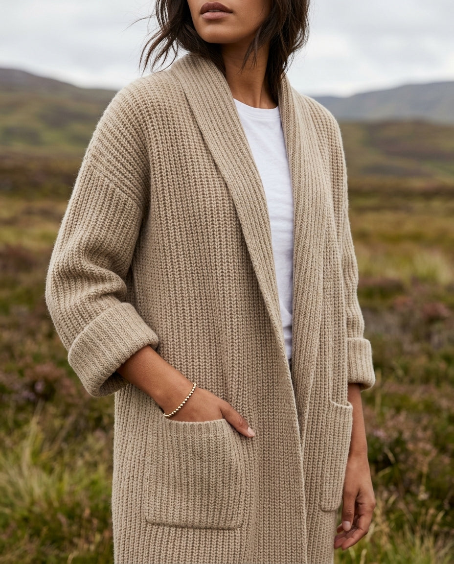 Arden Women's Open Front Ribbed Cardigan