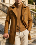 Prescott Men's Wool Stand Collar Coat
