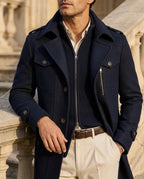 Prescott Men's Wool Stand Collar Coat