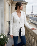 Anika Women's Cable Knit Button Cardigan