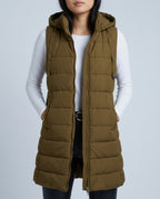 Waverly Women's Long Hooded Puffer Vest