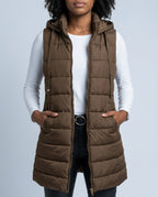 Waverly Women's Long Hooded Puffer Vest