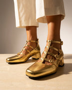 Delaney Women's Square Toe Buckle Sandals