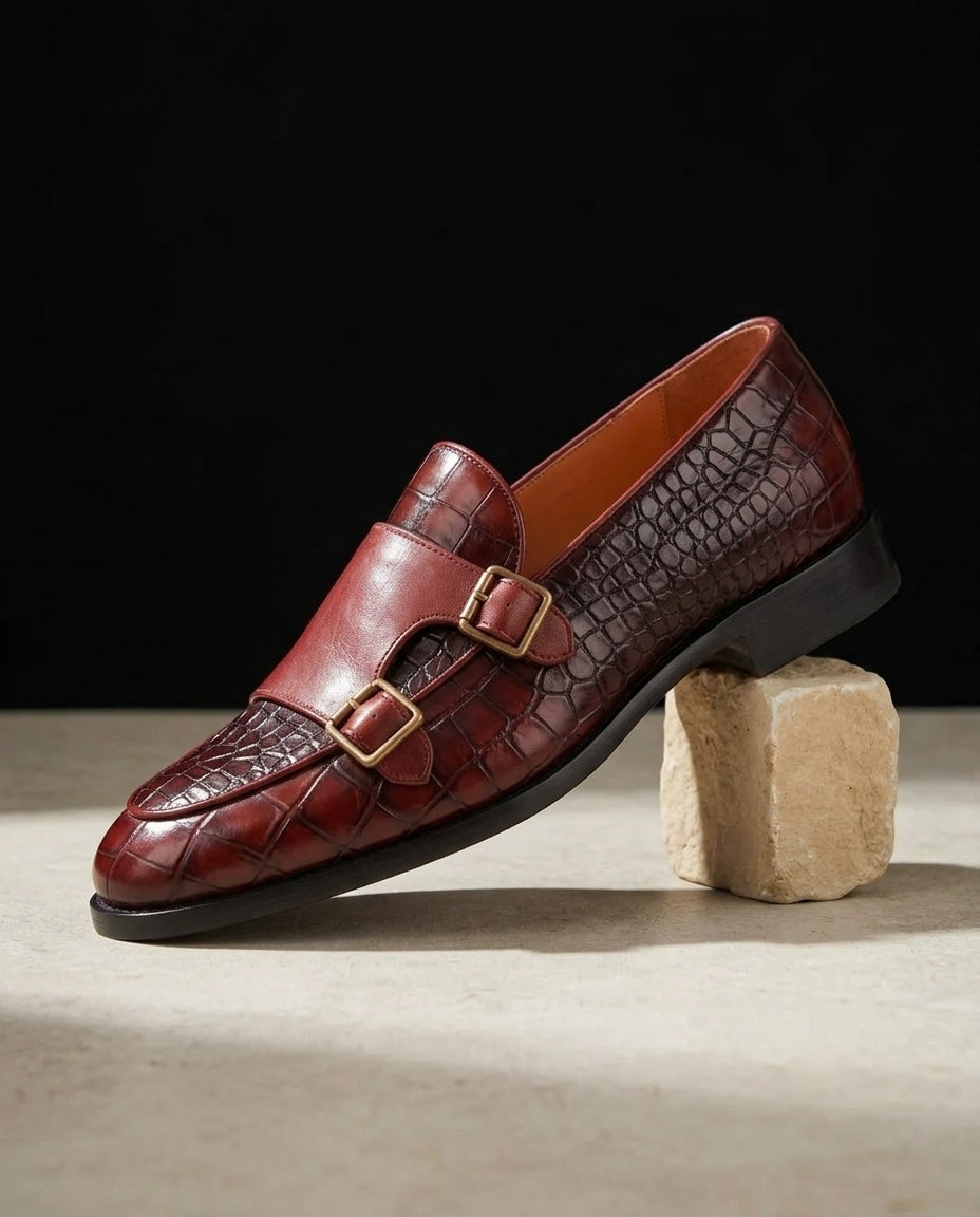 Sinclair Men's Croc Embossed Loafers