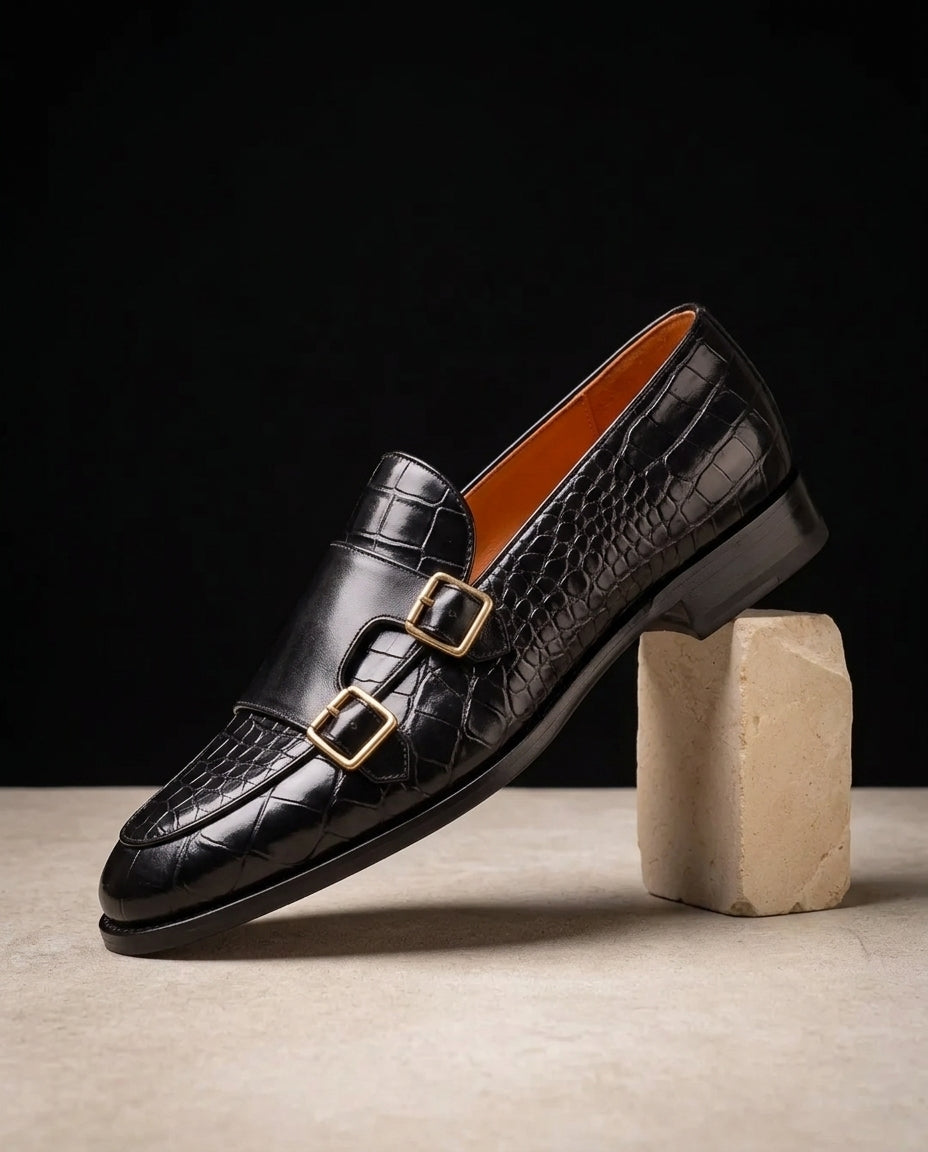 Sinclair Men's Croc Embossed Loafers