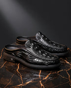 Ellison Men's Croc Embossed Mule Loafers