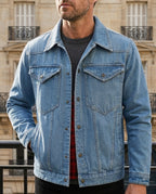 Sutton Men's Flannel Lined Denim Jacket