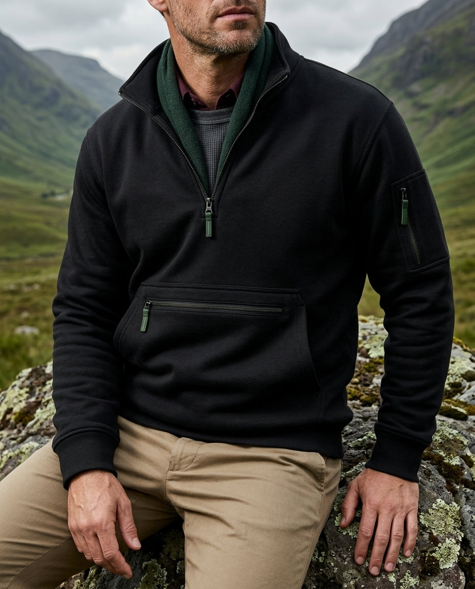 Sinclair Men's Zip Pocket Fleece Pullover