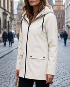 Genevieve Women's Waterproof Hooded Trench