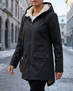 Genevieve Women's Waterproof Hooded Trench