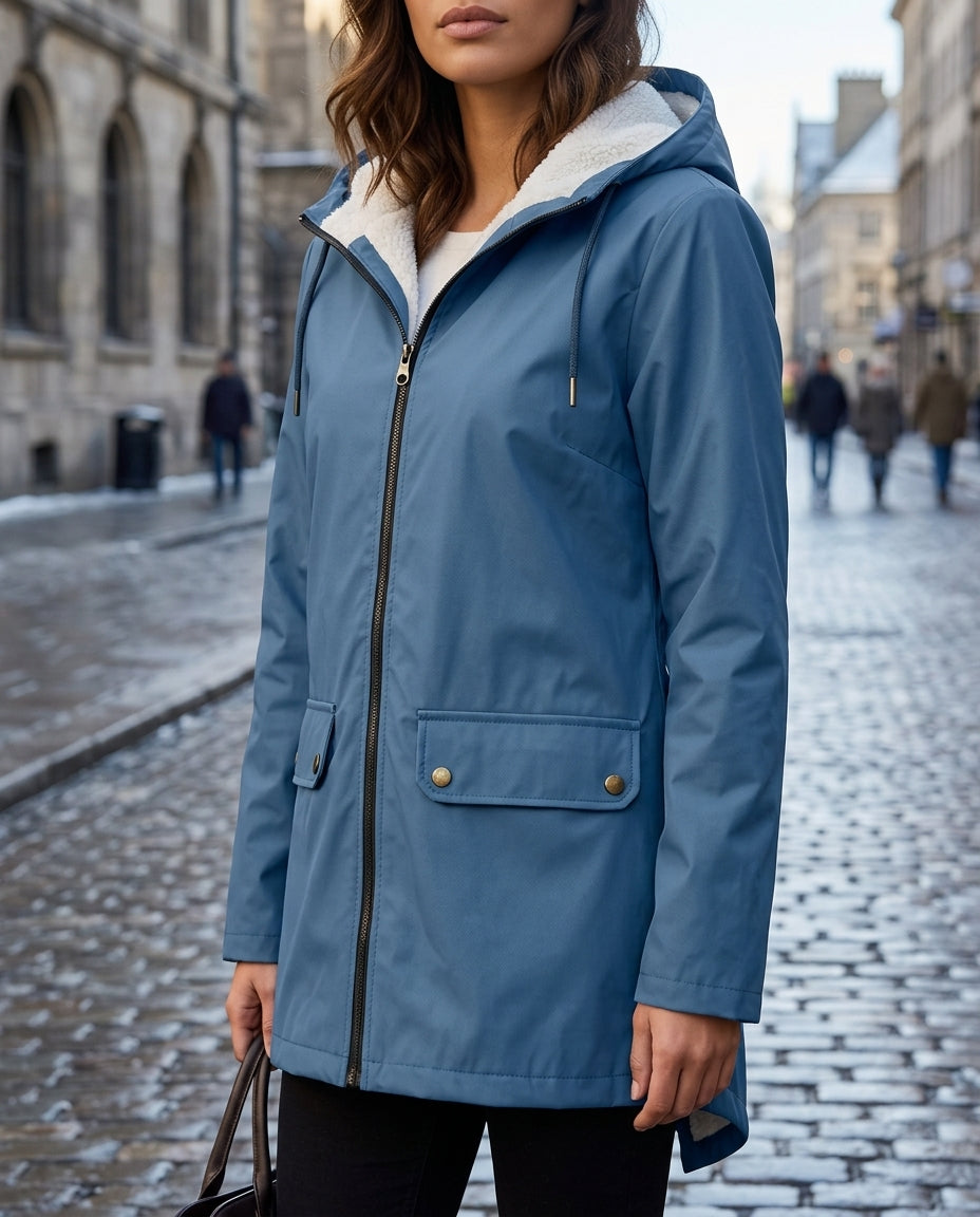 Genevieve Women's Waterproof Hooded Trench