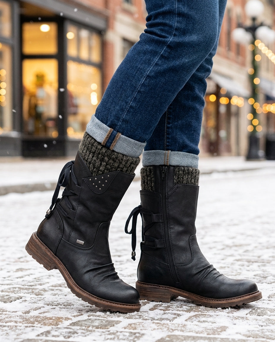 Josephine Women's Rhinestone Mid Calf Boots