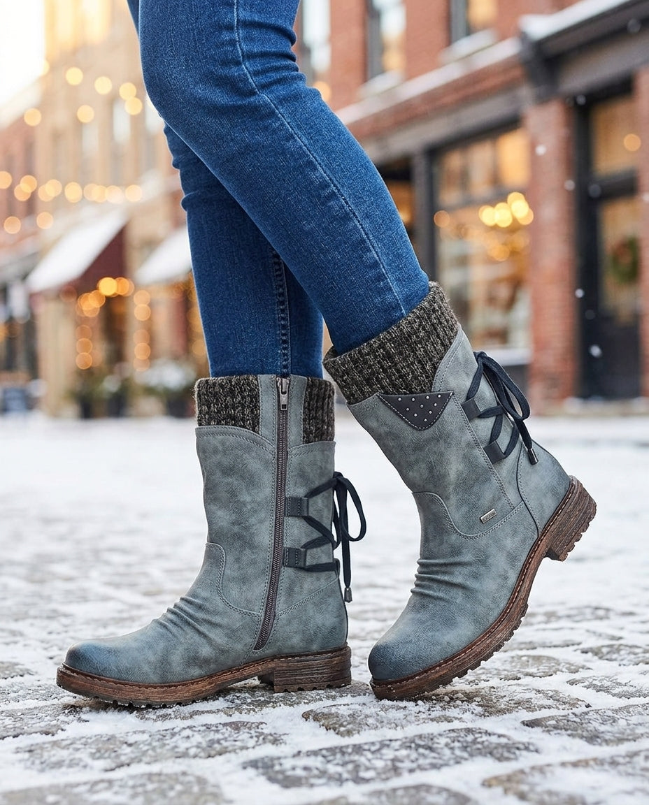 Josephine Women's Rhinestone Mid Calf Boots