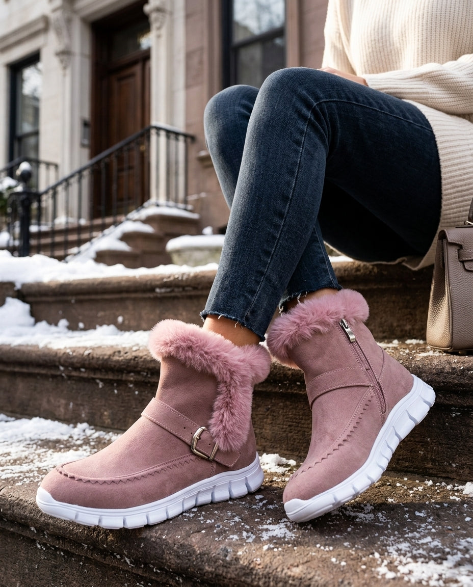 Rosanna Women's Faux Fur Cuff Ankle Boots