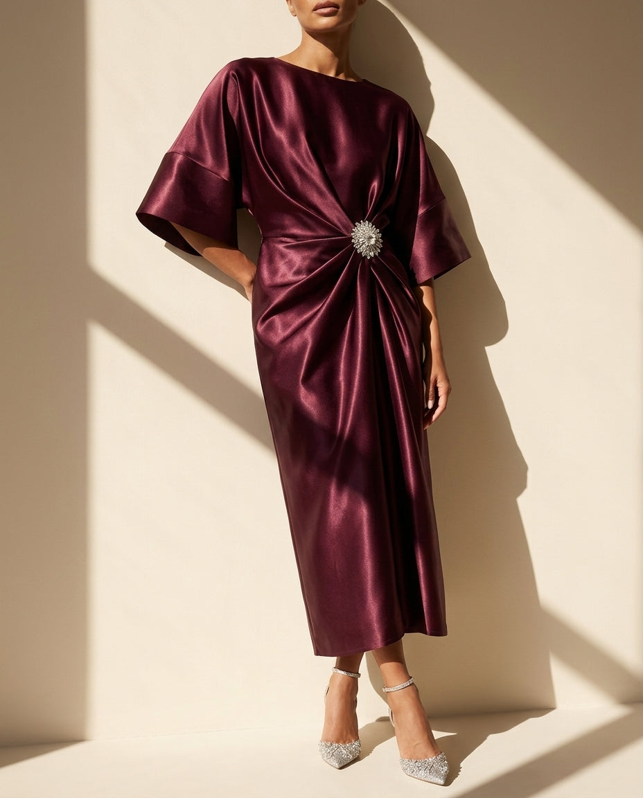 Josephine Women's Batwing Sleeve Midi Dress