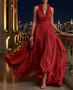 Vivienne Women's Plunge Backless Maxi Dress