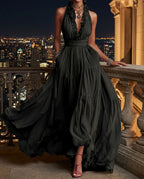 Vivienne Women's Plunge Backless Maxi Dress