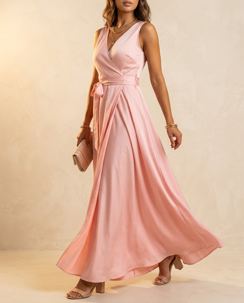 Hadley Women's Sleeveless Wrap Maxi Dress