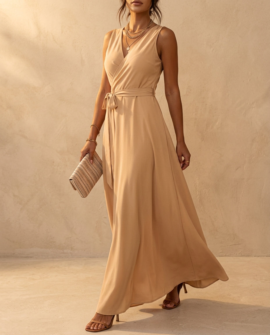 Hadley Women's Sleeveless Wrap Maxi Dress