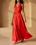 Hadley Women's Sleeveless Wrap Maxi Dress