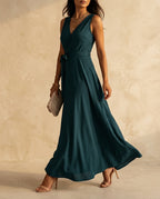 Hadley Women's Sleeveless Wrap Maxi Dress