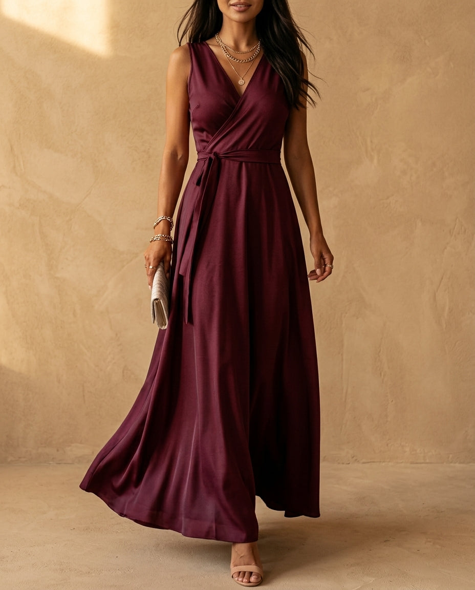 Hadley Women's Sleeveless Wrap Maxi Dress