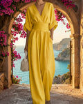 Isabella Women's Wrap Wide Leg Jumpsuit