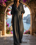 Isabella Women's Wrap Wide Leg Jumpsuit