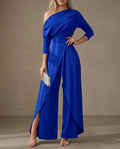 Olivia Women's One Shoulder Wide Leg Jumpsuit