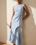 Bellamy Women's Asymmetric Ruffle Midi Dress