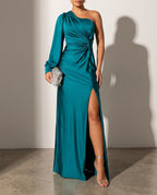 Marlowe Women's One Shoulder Satin Gown