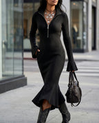 Shelby Women's Fall Ribbed Knit Dress