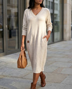 Stella Women's Flowing V-Neck Dress