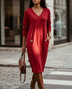 Stella Women's Flowing V-Neck Dress