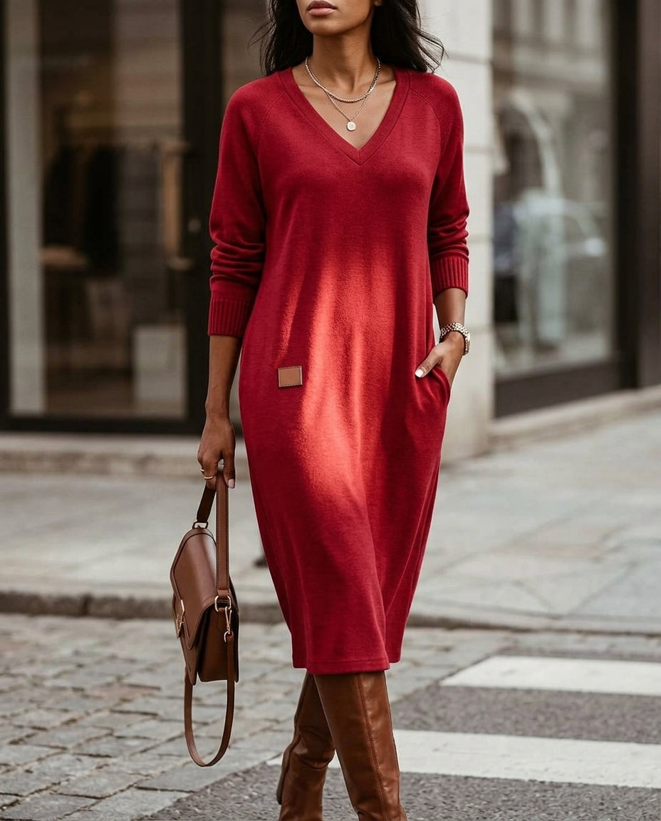 Stella Women's Flowing V-Neck Dress