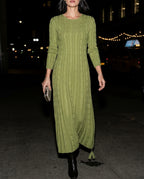Marina Women's Cable Knit Maxi Sweater Dress