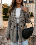 Ines Women's Gray Double Breasted Blazer